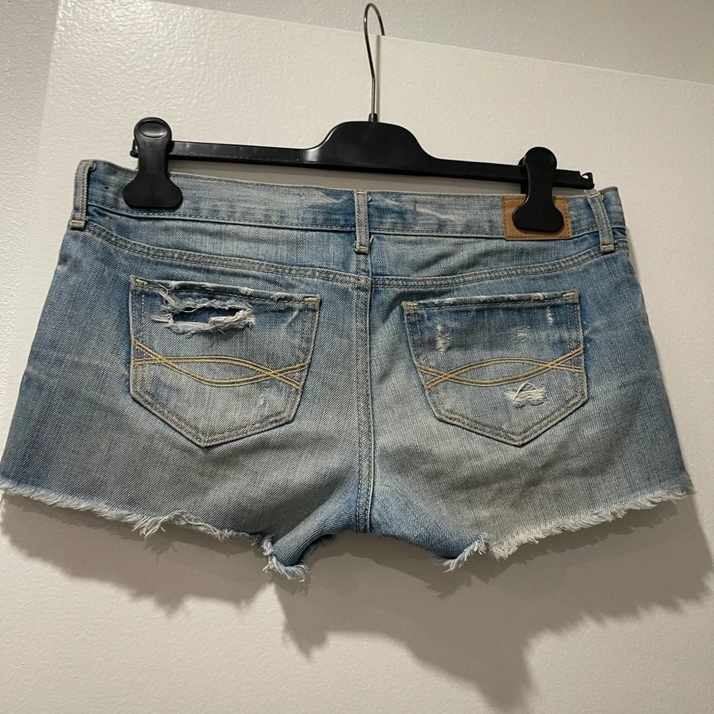 Abercrombie and Fitch‎  Distressed Blue Denim Shorts